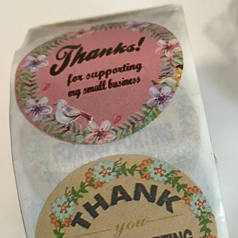 1500 Stickers - 3 x 500 Self-Adhesive THANK YOU stickers NEW Tax Write off